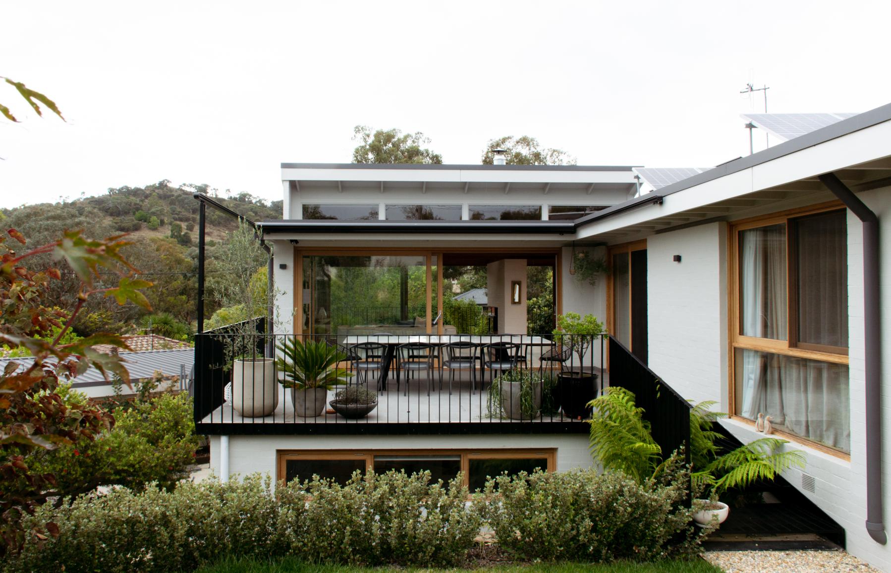 external living area looking through house