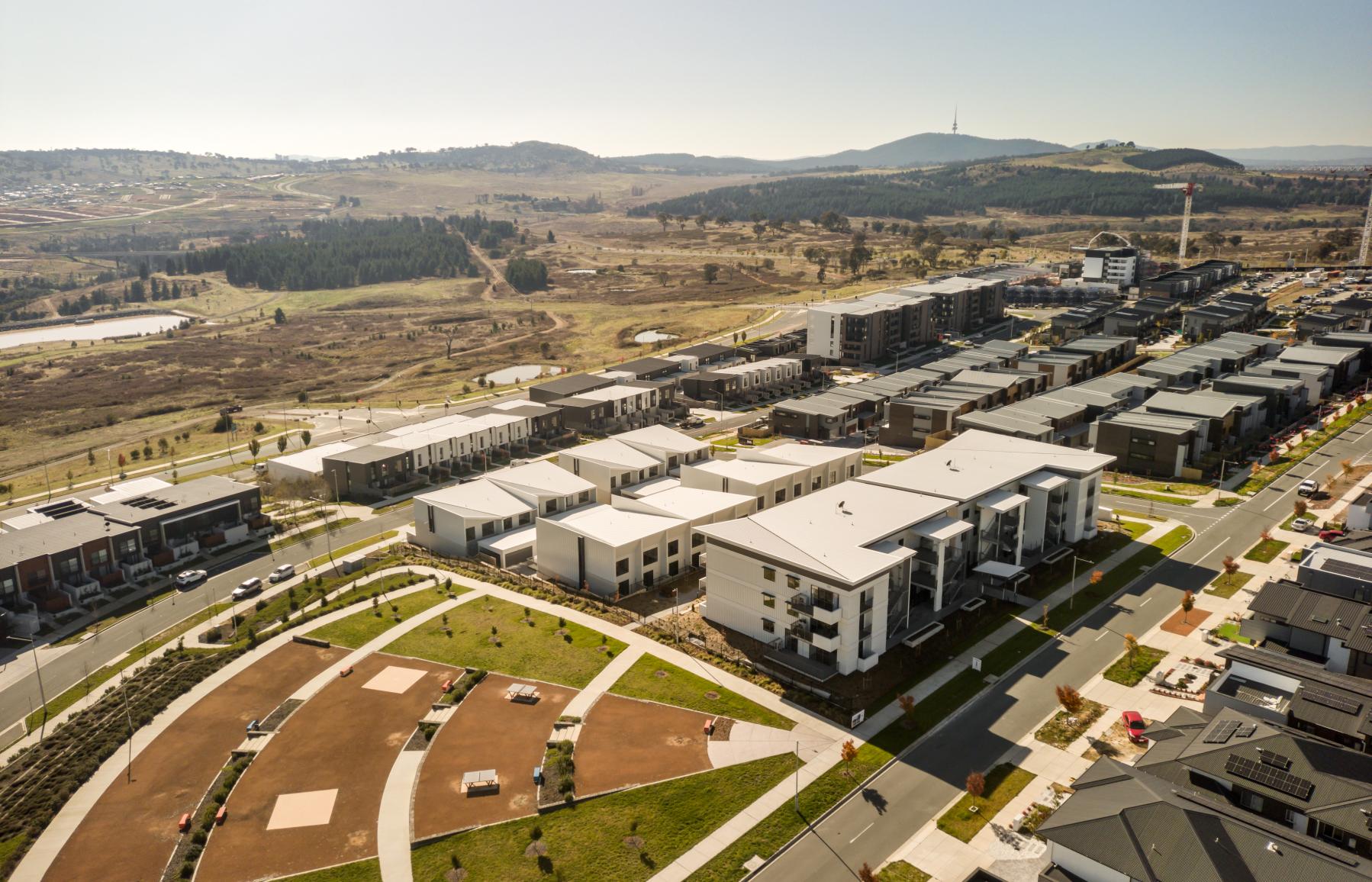 arial of apartment complex 