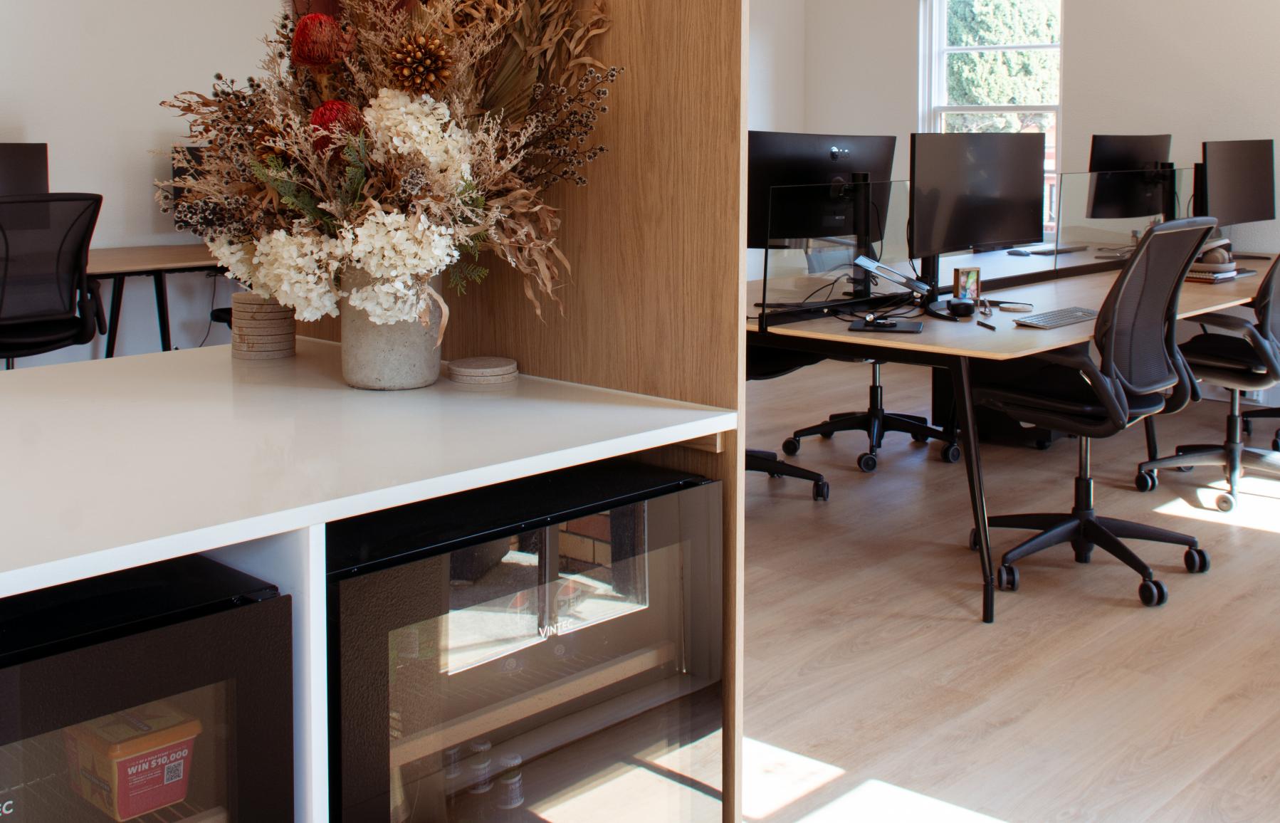 kitchenette in office space