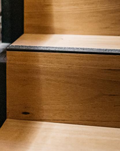 Timber stair - verity lane market 